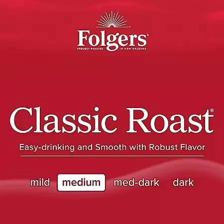 Folgers Classic Medium Roast Ground Coffee, 43.5 oz. 商品