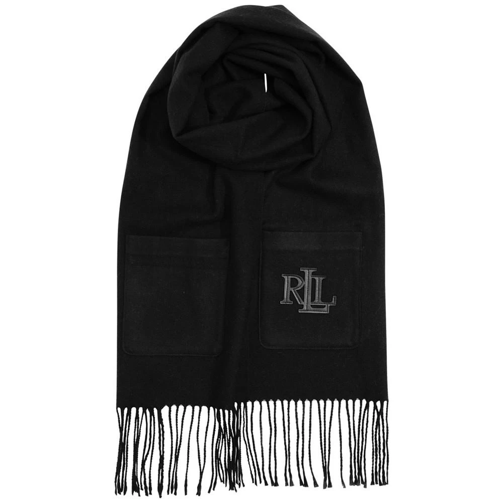 商品Ralph Lauren|Women's Bold Logo Pocket Scarf with Fringe,价格¥610,第1张图片