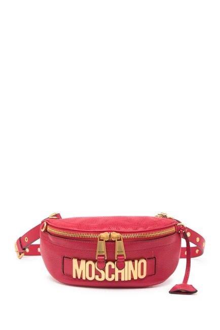 商品Moschino|Gold-Tone Logo Leather Belt Bag,价格¥3431,第1张图片