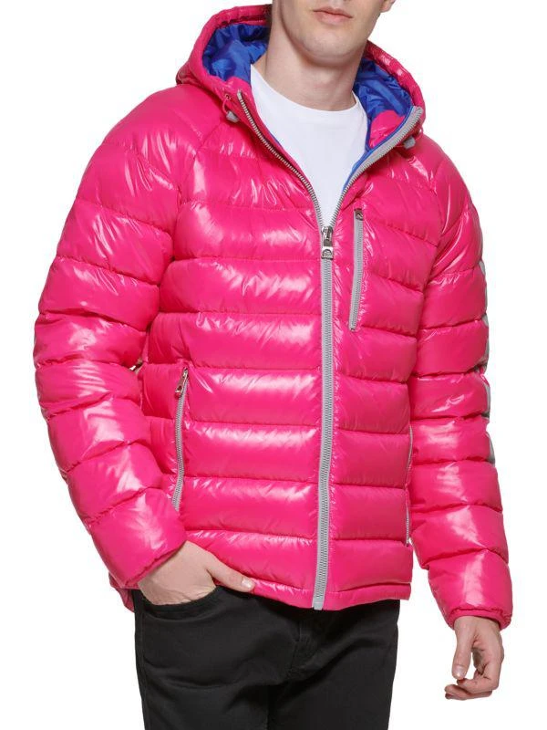 商品GUESS|Logo Puffer Hooded Jacket,价格¥258,第1张图片