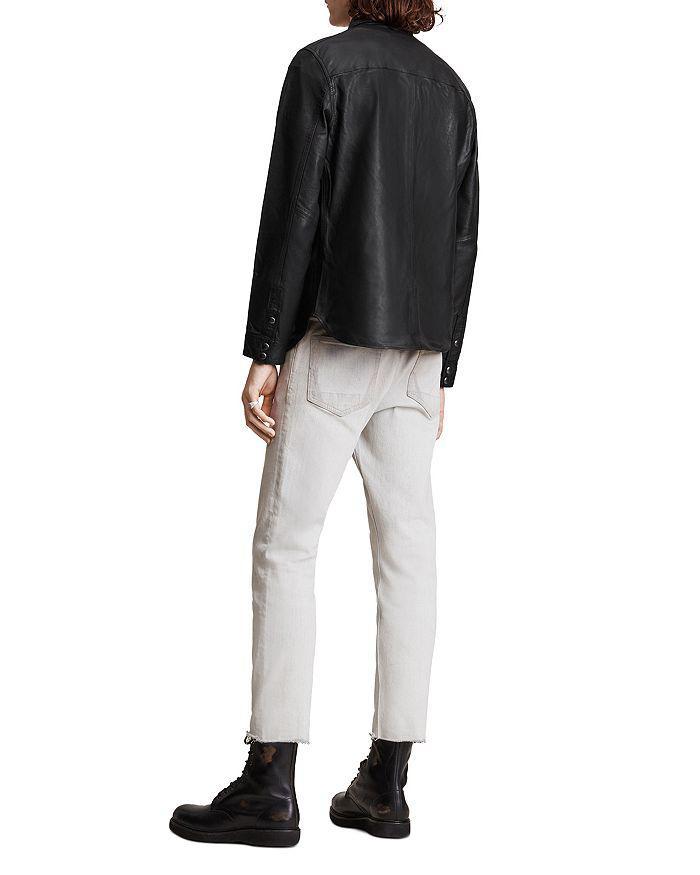 商品ALL SAINTS|Irwin Leather Regular Fit Button Down Shirt,价格¥3122,第5张图片详细描述