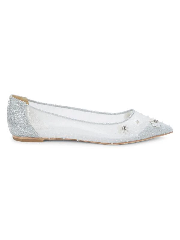 商品Badgley Mischka|Tenley Embellished Ballet Flats,价格¥476,第1张图片