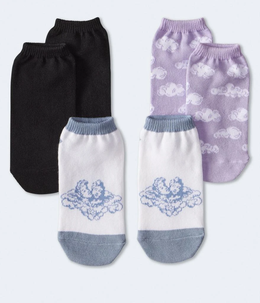 商品Aeropostale|Aeropostale Angel Clouds Ankle Sock 3-Pack,价格¥48,第1张图片