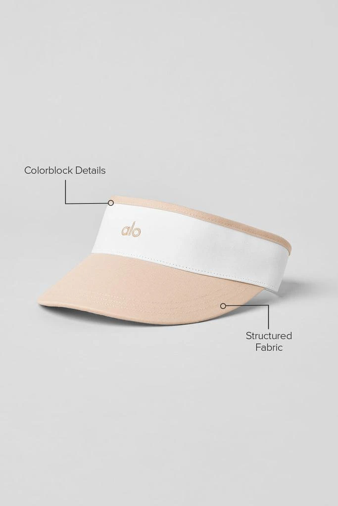 商品Alo|Colorblock Visor - Macadamia/White,价格¥518,第2张图片详细描述