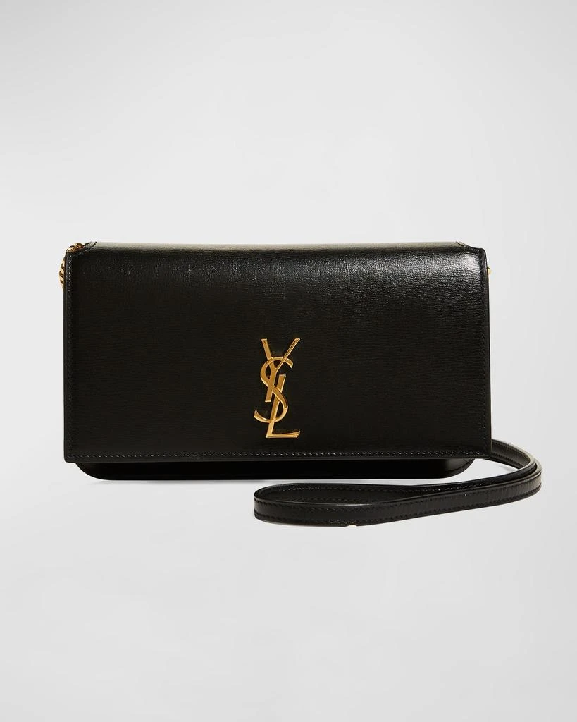 商品Yves Saint Laurent|YSL Monogram Phone Holder Crossbody Bag in Leather,价格¥6092,第1张图片