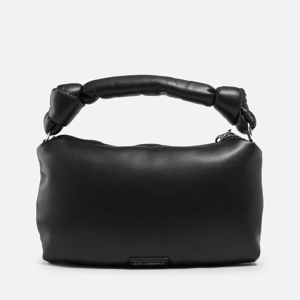 商品Karl Lagerfeld Paris|KARL LAGERFELD K/Knotted Faux Leather and Leather Small Bag,价格¥804,第3张图片详细描述