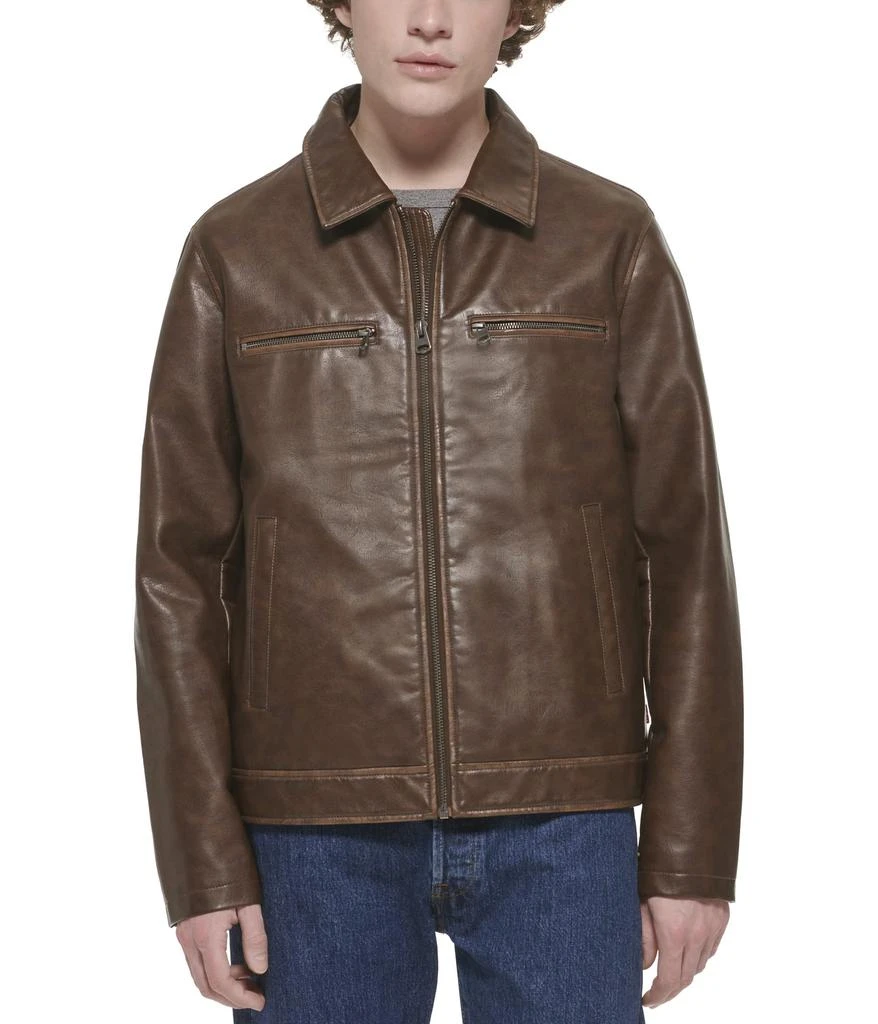 商品Levi's|Faux Leather Jacket w/ Laydown Collar,价格¥1152,第1张图片
