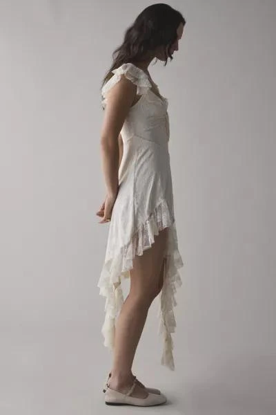 商品Urban Outfitters|UO Hyacinth Lace Spliced Midi Dress,价格¥746,第3张图片详细描述