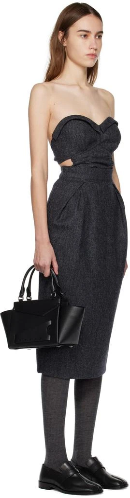 商品MAISON MARGIELA|Gray Pleated Midi Skirt,价格¥4278,第2张图片详细描述