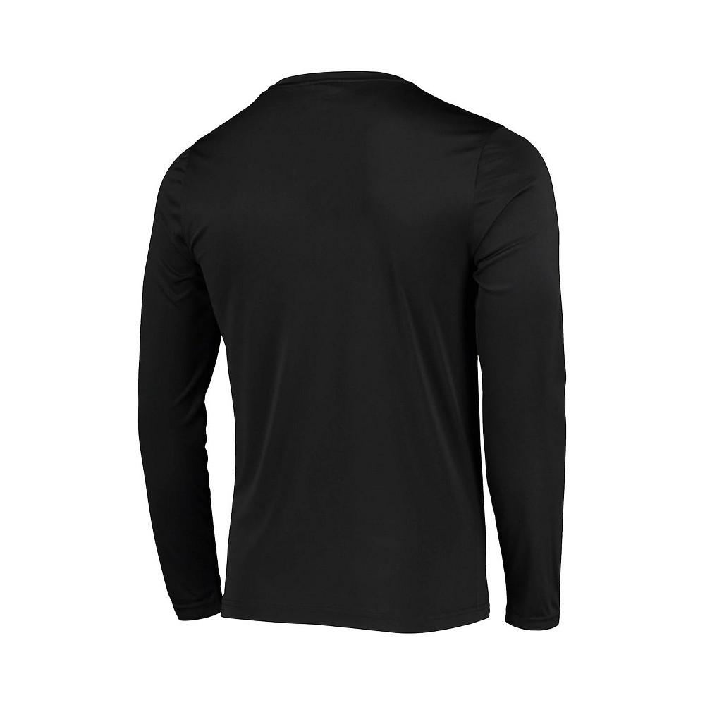 Men's Black Iowa Hawkeyes Wordmark Slash Long Sleeve T-shirt商品第4张图片规格展示