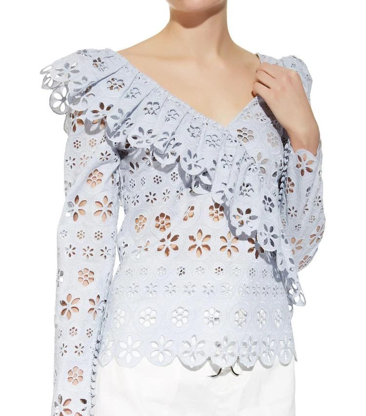 商品Self Portrait|Circle Floral Broderie Top,价格¥2609,第4张图片详细描述