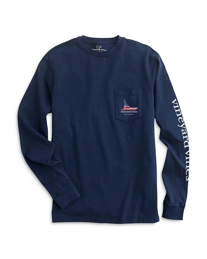 商品Vineyard Vines|New York City Long Sleeve Americana Sportfisher Fill Pocket Tee,价格¥258,第2张图片详细描述