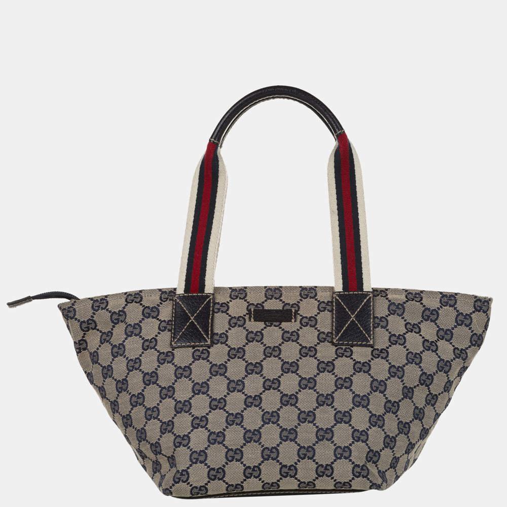 商品[二手商品] Gucci|Gucci Brown/Multicolor GG Canvas Web Handbag,价格¥4119,第1张图片