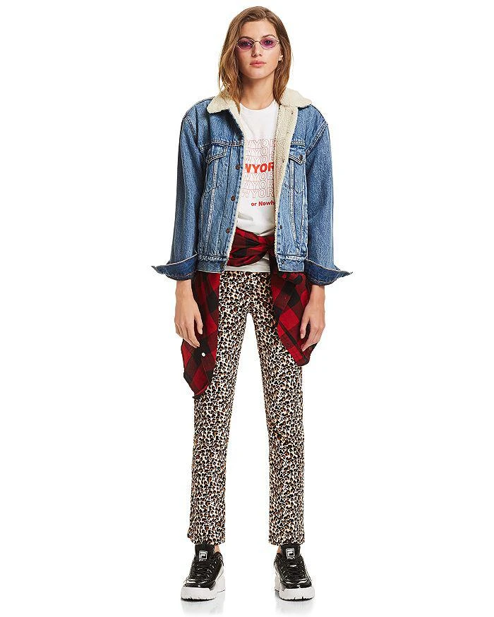 商品Levi's|Sherpa-Trimmed Denim Trucker Jacket 女士羊羔夹克,价格¥951,第2张图片详细描述
