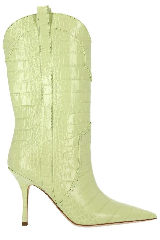 商品Paris Texas|Paris Texas Crocodile-Embossed Pointed-Toe Boots,价格¥2228,第1张图片