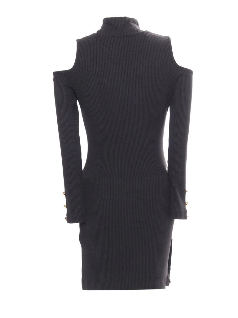 商品MONNALISA|Monnalisa Long-Sleeved Cut-Out Detailed Ribbed Mini Dress,价格¥1141,第2张图片详细描述