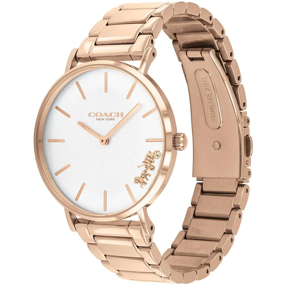 商品Coach|Women's Perry Rose Gold-Tone Stainless Steel Bracelet Watch 36mm,价格¥1460,第4张图片详细描述