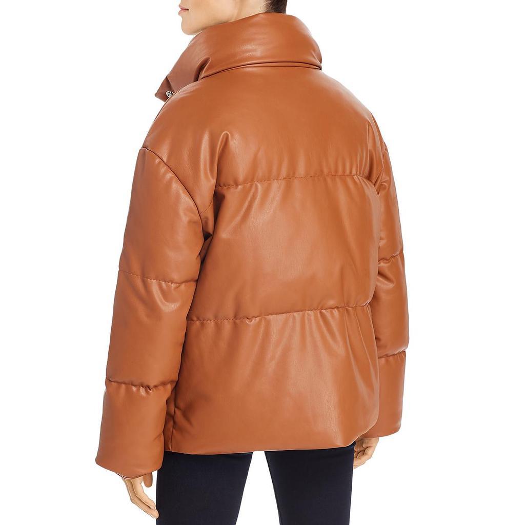 商品Bagatelle|Bagatelle Womens Winter Faux Leather Puffer Coat,价格¥147-¥383,第7张图片详细描述