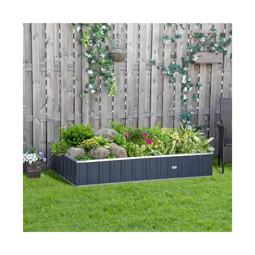 商品Outsunny|Metal Raised Garden Bed No Bottom Large Steel Planter Box w/ Gloves,价格¥770,第3张图片详细描述
