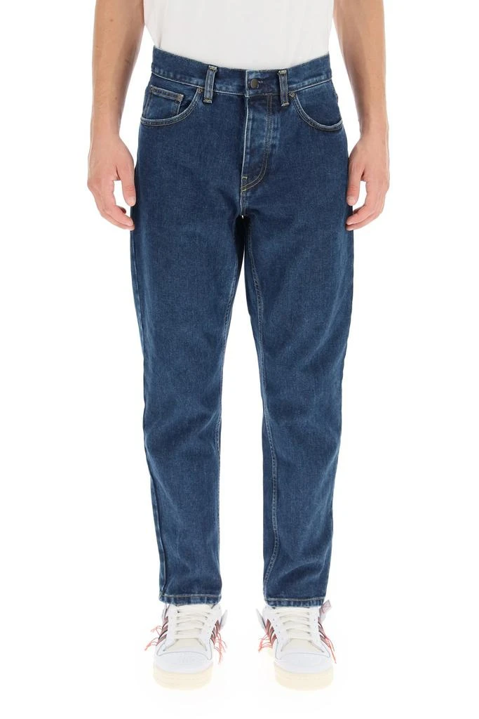 商品Carhartt|Carhartt WIP Newel Logo-Patch Straight-Leg Jeans,价格¥741,第1张图片