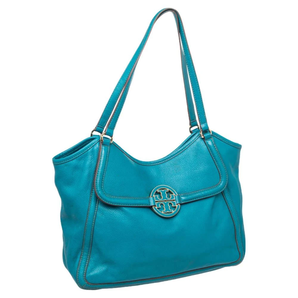 商品[二手商品] Tory Burch|Tory Burch Blue Leather Amanda Tote,价格¥768,第3张图片详细描述