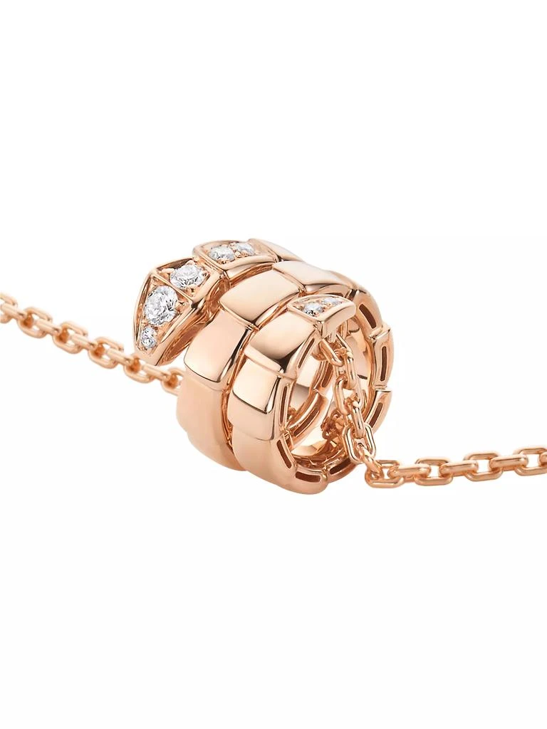 商品BVLGARI|Serpenti Viper 18K Rose Gold &amp; Pavé Diamond Pendant Necklace,价格¥43365,第4张图片详细描述