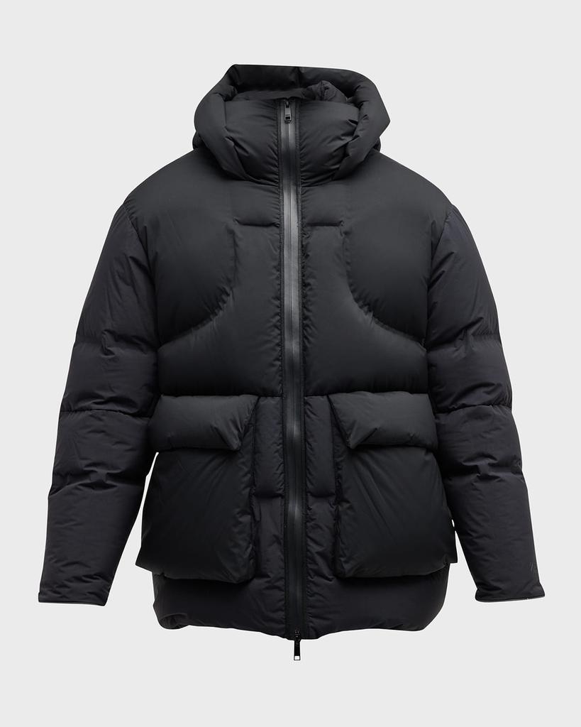 Men's Waterproof Hooded Down Ski Blouson Jacket商品第2张图片规格展示