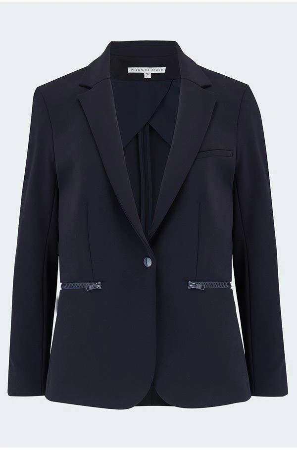 商品VERONICA BEARD|Veronica Beard - Scuba Jacket in Navy,价格¥5050,第1张图片