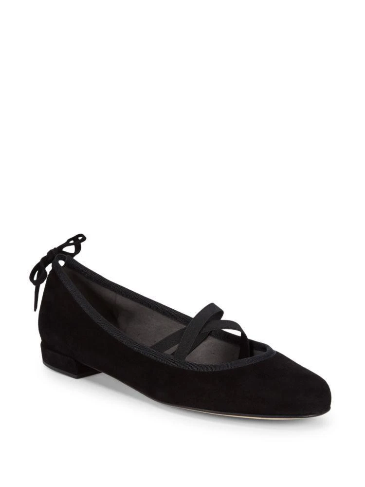 商品Stuart Weitzman|Bolshoi 麂皮芭蕾鞋,价格¥1105,第1张图片