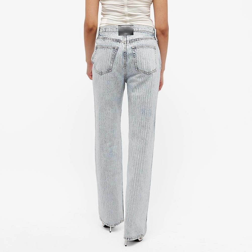 商品Alexander Wang|Alexander Wang Skater Stacked Crystal Stripe Jean,价格¥3438,第4张图片详细描述