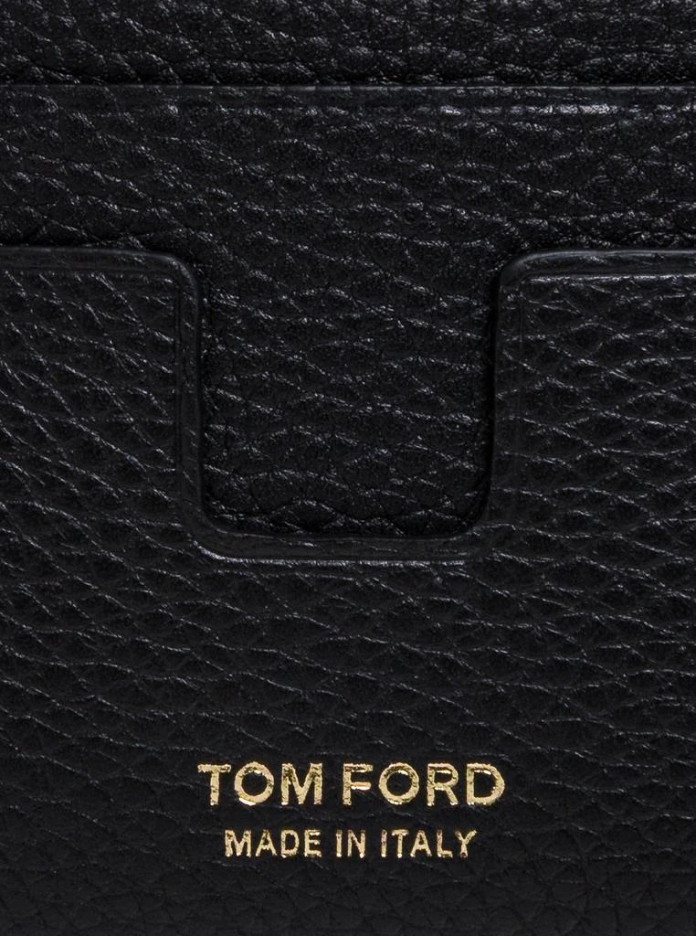 商品Tom Ford|Tom Ford Man's Black Leather Card Holder with Logo,价格¥1542,第3张图片详细描述