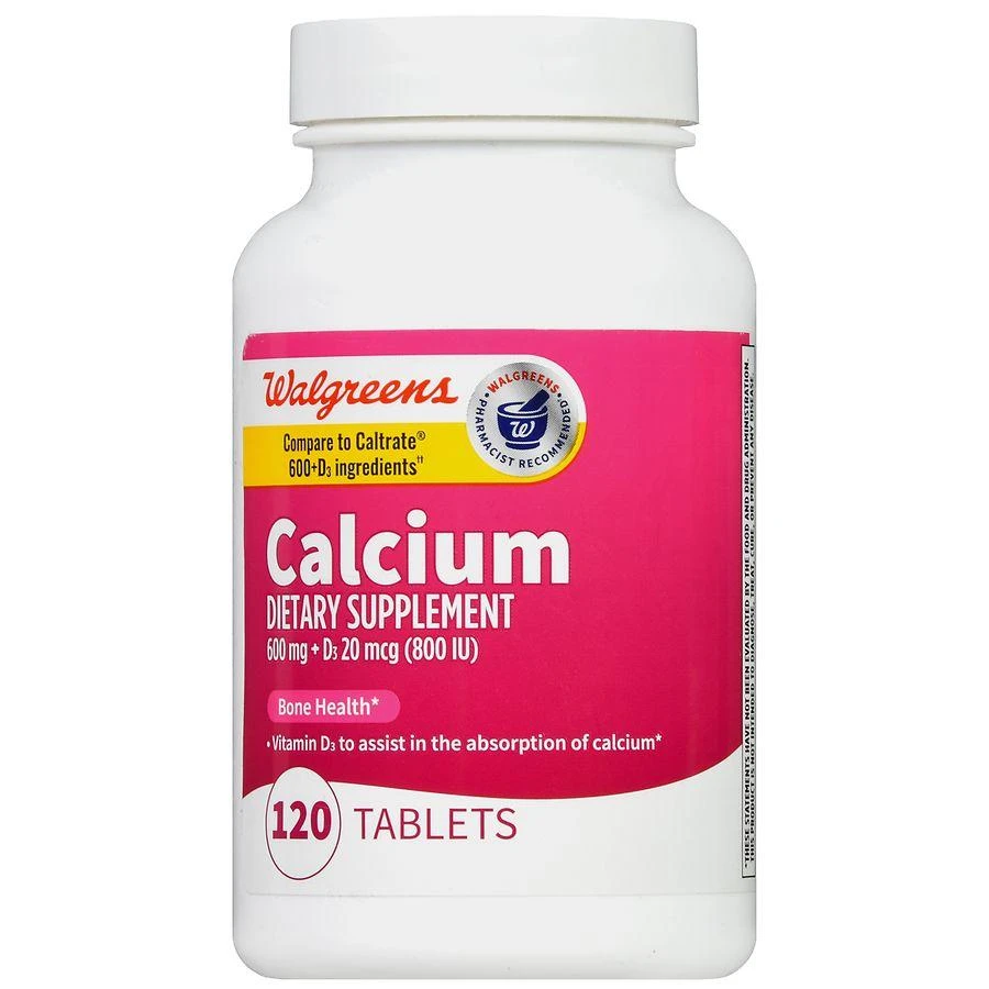 商品Walgreens|Calcium 600 mg + D3 20 mcg Tablets,价格¥90,第2张图片详细描述