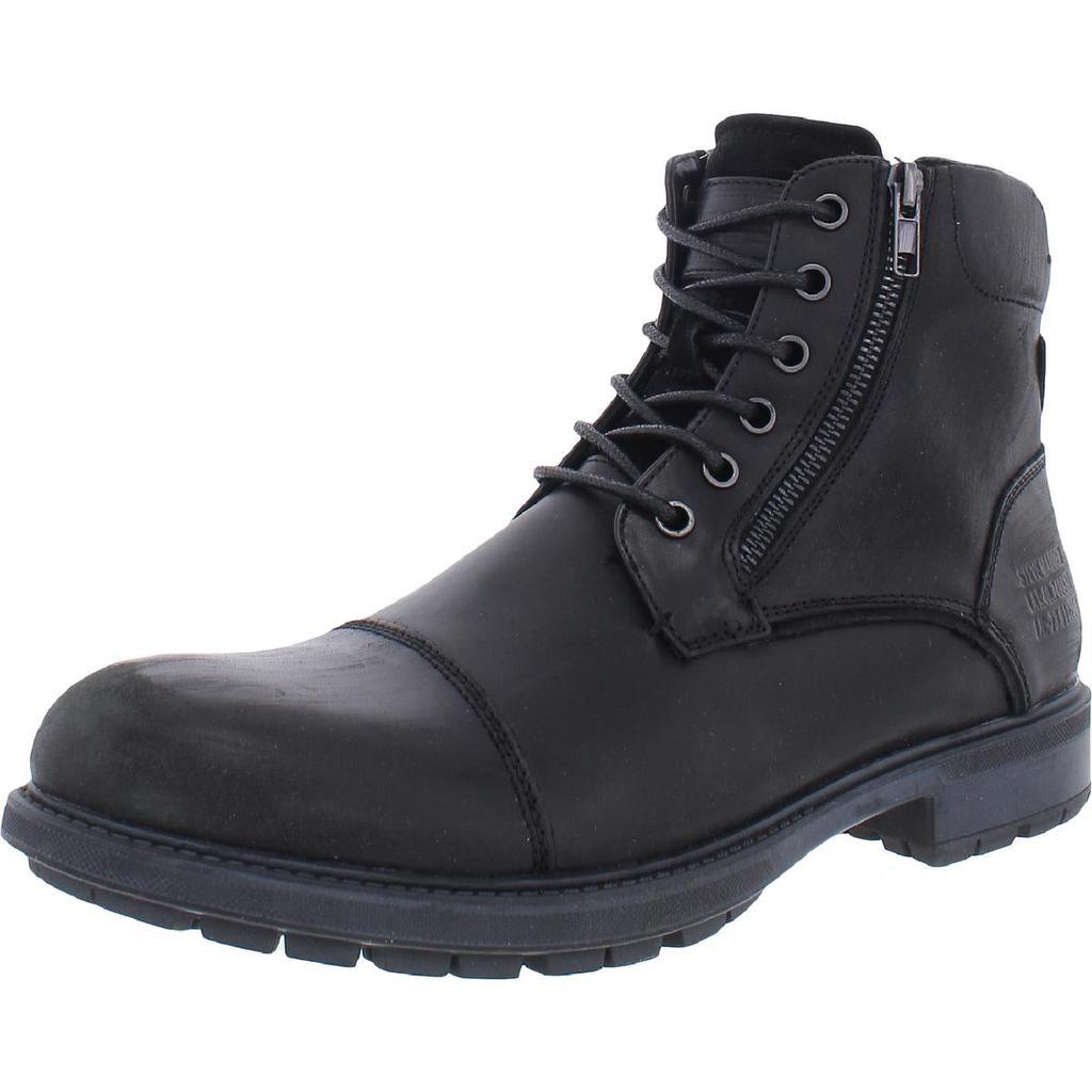 商品Steve Madden|Steve Madden Mens Ryker Leather Cap Toe Ankle Boots,价格¥361,第1张图片