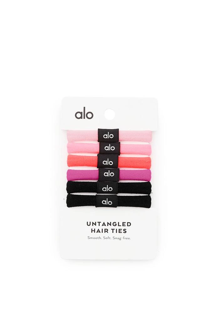 商品Alo|Untangled Hair Tie 6-Pack - Pink Multi,价格¥113,第1张图片