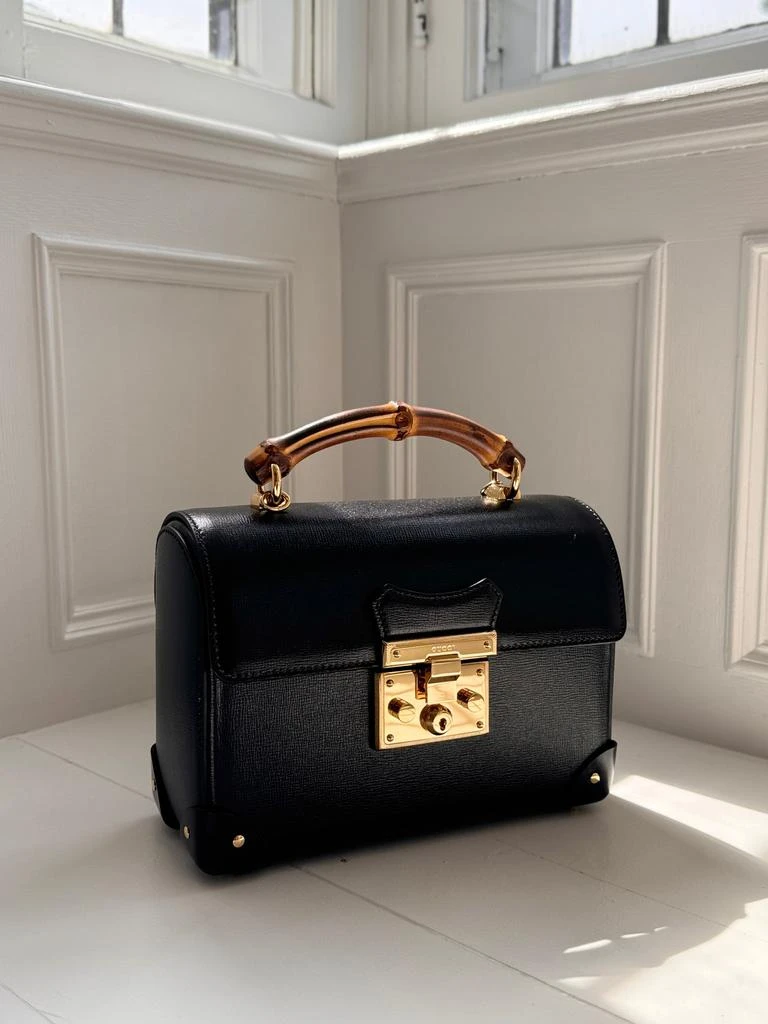 Padlock Small Bamboo Black Shoulder Bag 商品