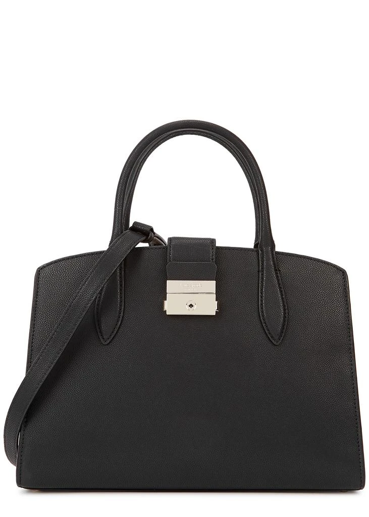 商品Kate Spade|Voyage small black leather top handle bag,价格¥3648,第1张图片