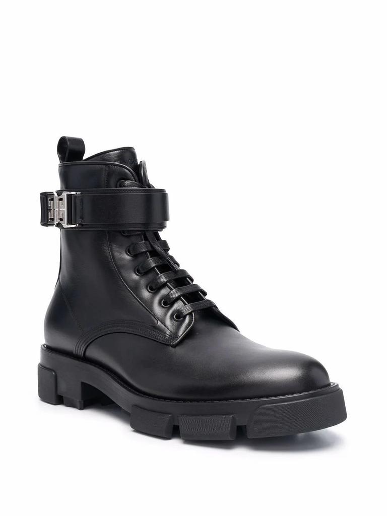 Givenchy Men's  Black Leather Ankle Boots商品第2张图片规格展示