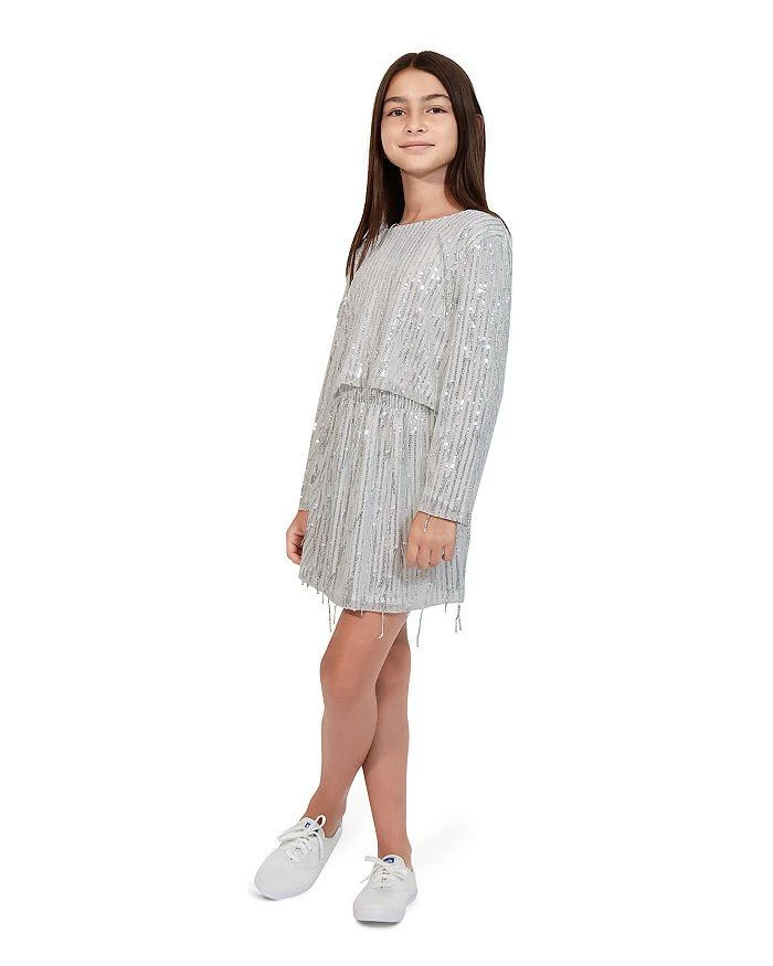 商品Habitual|Girls' Allover Fringed Sequin Top & Skirt Set - Big Kid,价格¥463,第2张图片详细描述