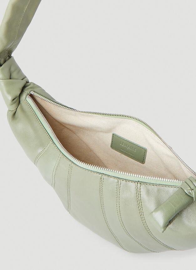 商品Lemaire|Croissant Small Shoulder Bag in Green,价格¥7147,第7张图片详细描述