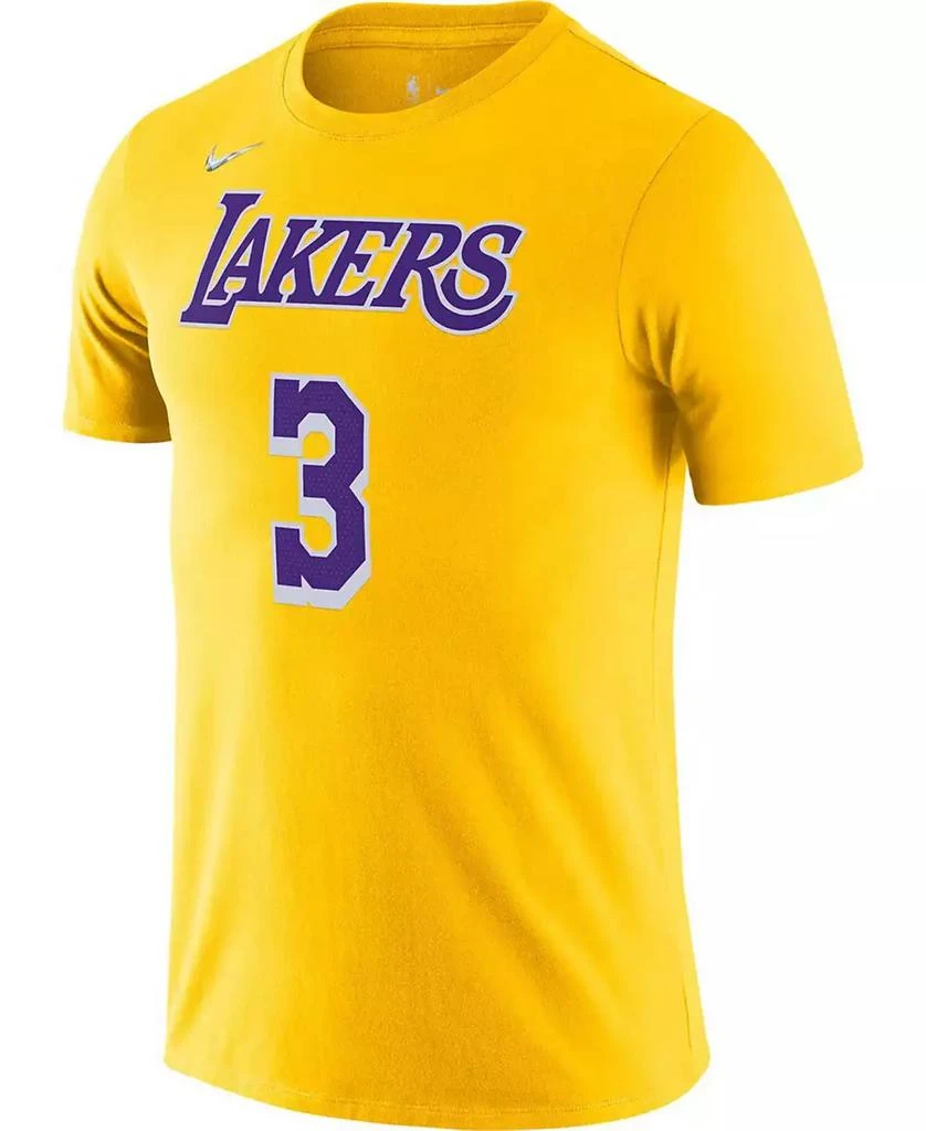 商品NIKE|Men's Anthony Davis Gold Los Angeles Lakers Diamond Icon Name Number T-shirt,价格¥268,第2张图片详细描述
