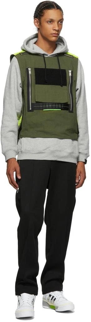 商品SANKUANZ|Grey & Khaki Vest Hoodie,价格¥1272,第4张图片详细描述
