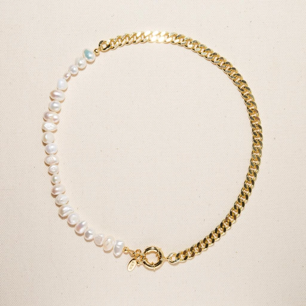 商品Joey Baby|Lauren Pearl Chain Necklace,价格¥284,第1张图片详细描述