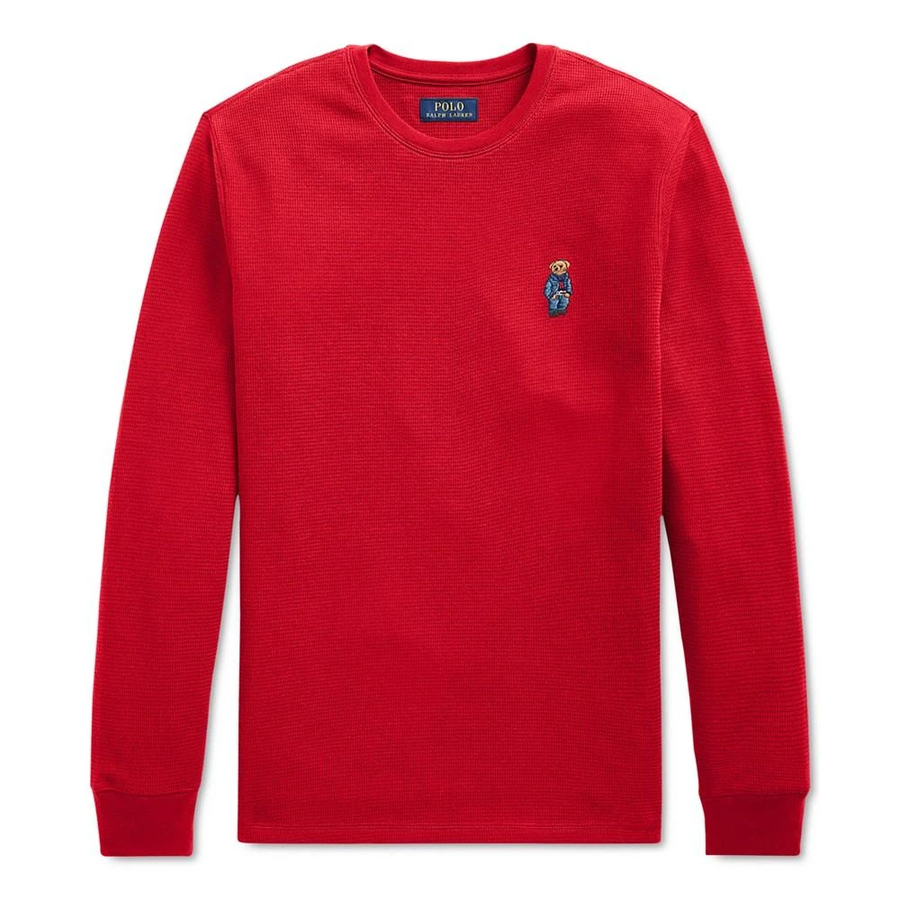 商品Ralph Lauren|华夫格针织牛仔熊徽标长袖睡衣,价格¥368,第5张图片详细描述