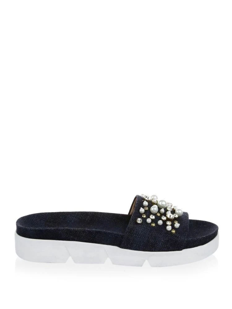 商品Stuart Weitzman|Embellished 丝绸拖鞋,价格¥1195,第5张图片详细描述