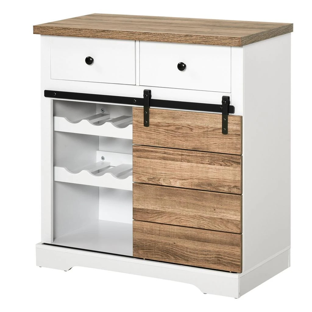 商品Streamdale Furniture|Streamdale Farmhouse Coffee Bar Cabinet,价格¥1784,第1张图片