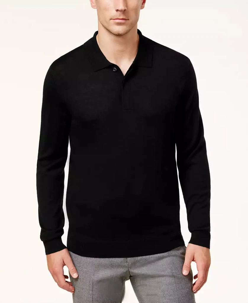 商品Club Room|Men's Merino Wool Blend Polo Sweater, Created for Macy's,价格¥230,第1张图片
