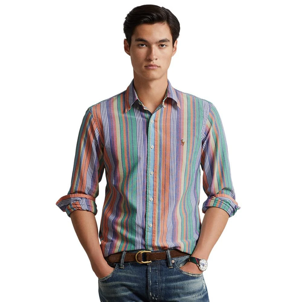 商品Ralph Lauren|Men's Classic-Fit Striped Oxford Shirt,价格¥368,第1张图片