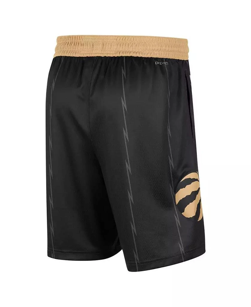 商品NIKE|Men's Black and Gold Toronto Raptors 2021/22 City Edition Swingman Shorts,价格¥577,第3张图片详细描述