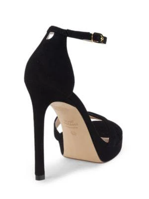 商品Stuart Weitzman|Nudist Dico Suede Stiletto Sandals,价格¥1244,第3张图片详细描述