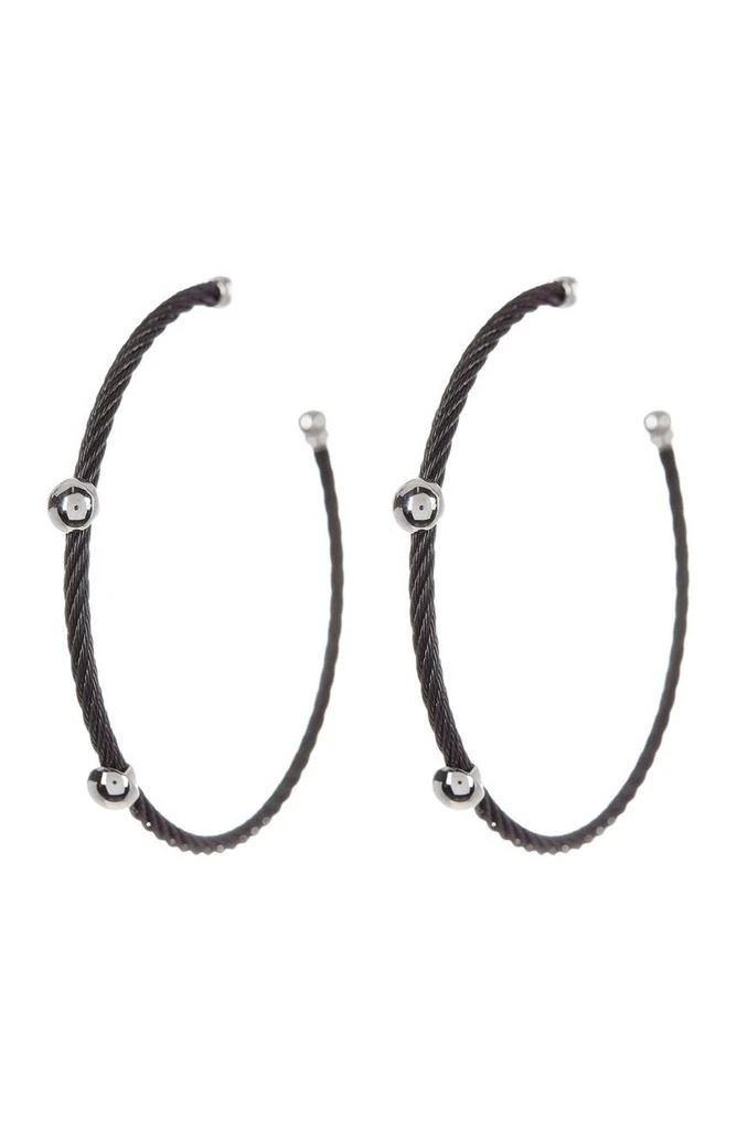 商品ALOR|Cable Hoop Earrings,价格¥2881,第1张图片